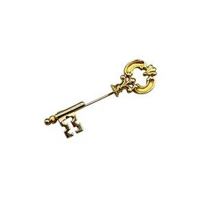 Skeleton Key Stick Pin Lapel Pin Vintage Avon Gold-Tone
